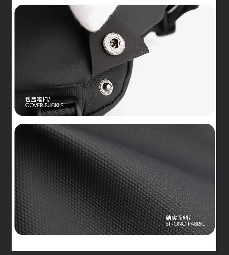 Men's Invisible Water Cup Shoulder Bag Black — feature 27