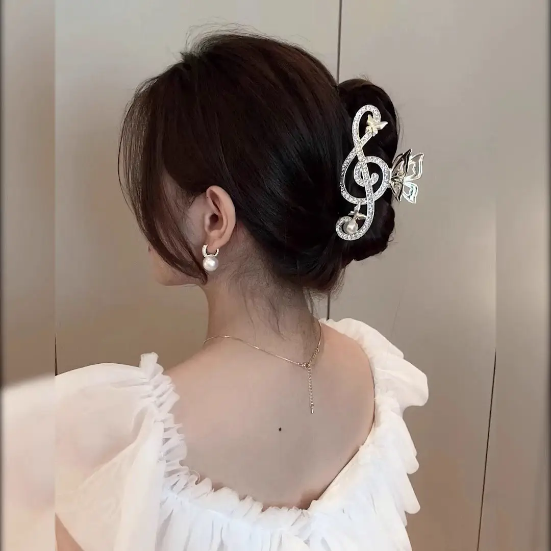 2023 New Musical Note Pearl Hair Clip for Women - Image 3
