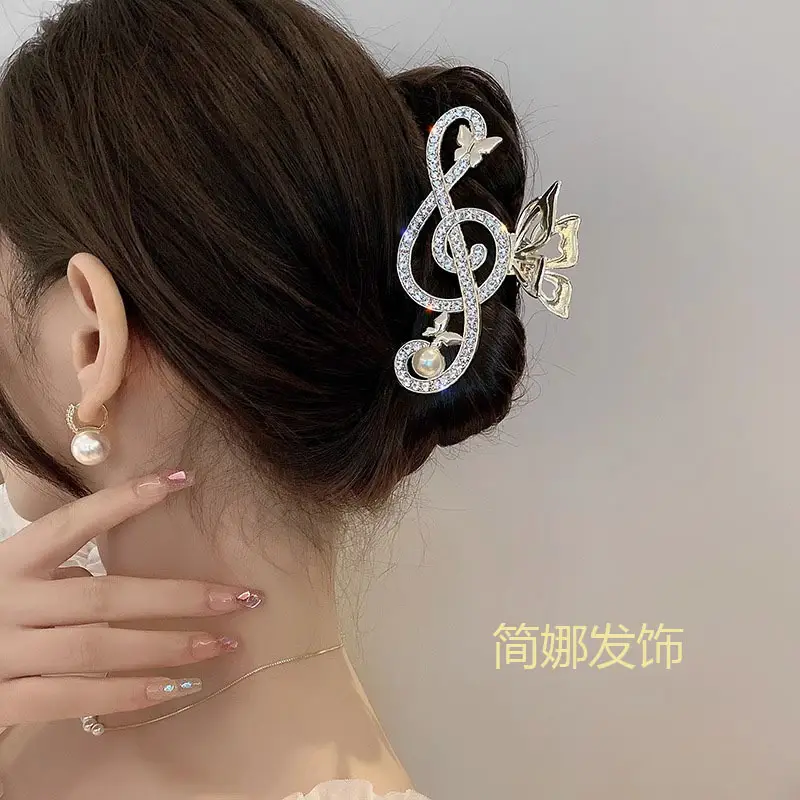 2023 New Musical Note Pearl Hair Clip for Women - Image 4