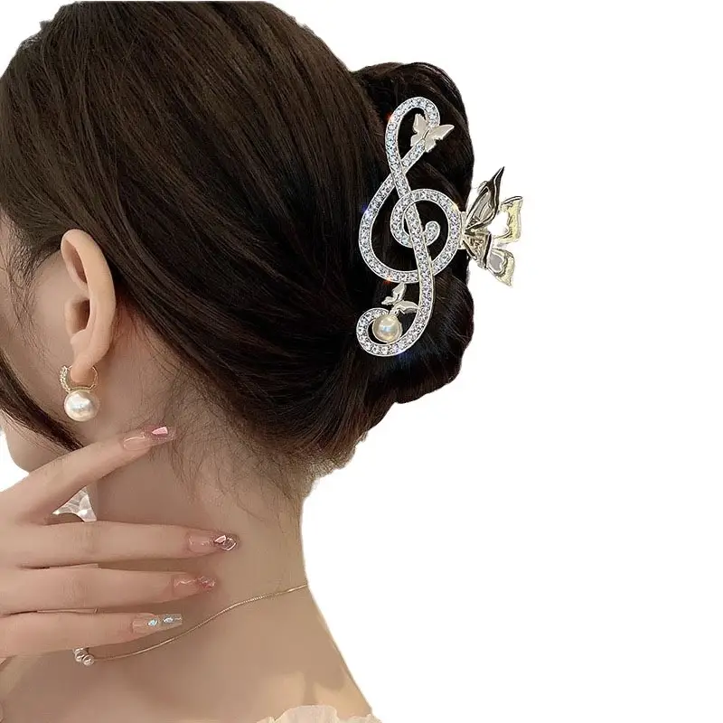 2023 New Musical Note Pearl Hair Clip for Women - Image 5