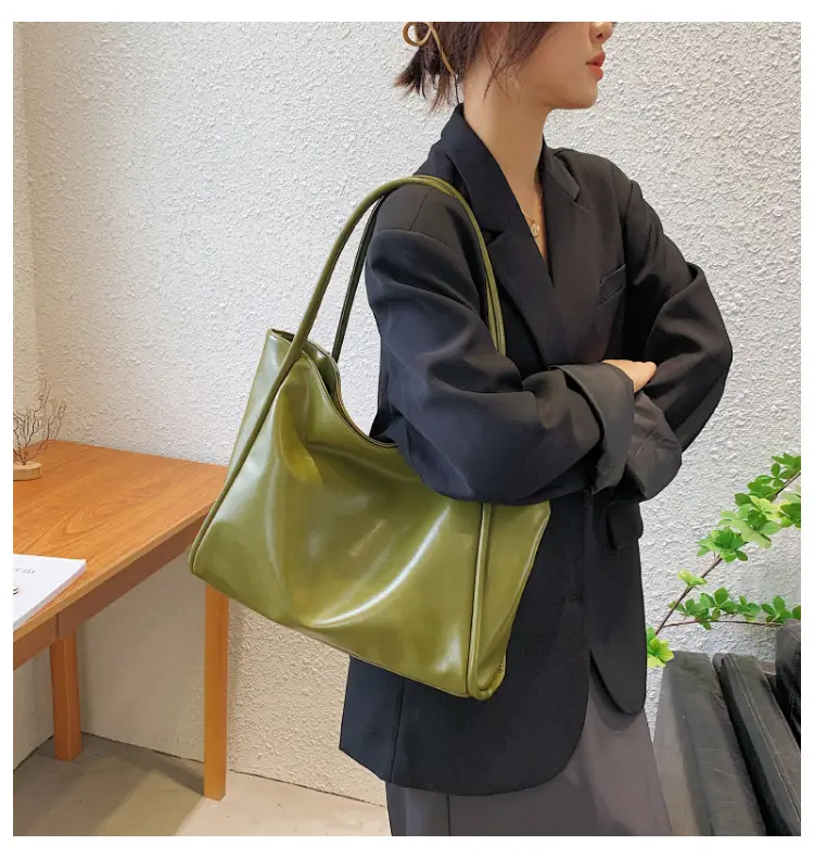 Women's Large Capacity White Tote Bag with Handles — feature 1