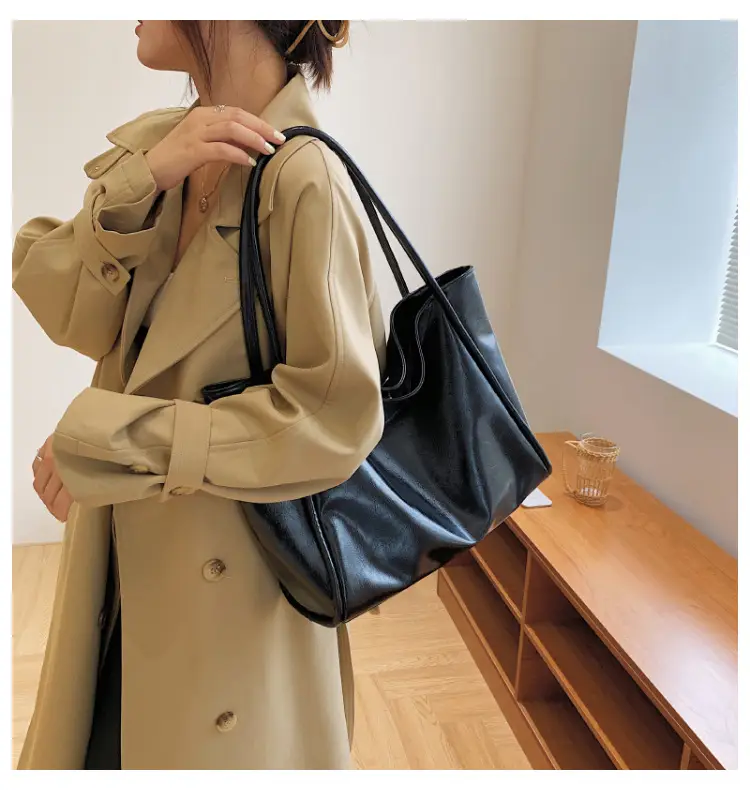 Women's Large Capacity White Tote Bag with Handles — feature 10