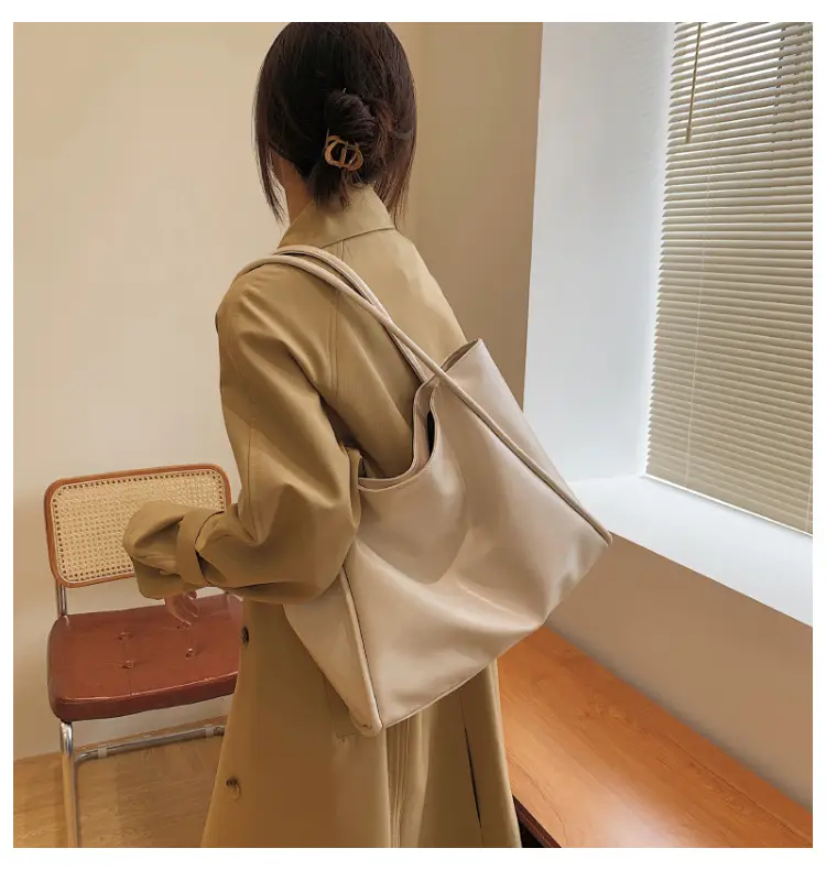 Women's Large Capacity White Tote Bag with Handles — feature 13