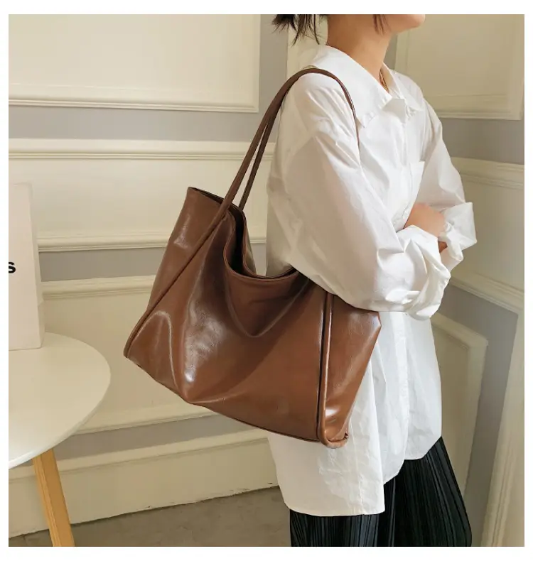 Women's Large Capacity White Tote Bag with Handles — feature 19