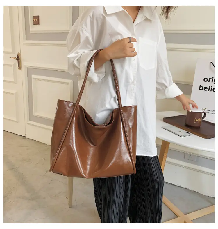Women's Large Capacity White Tote Bag with Handles — feature 22