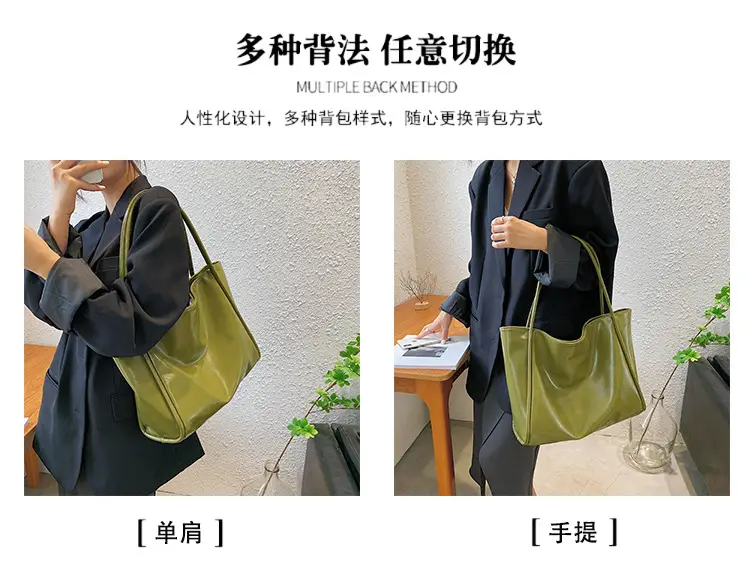 Women's Large Capacity White Tote Bag with Handles — feature 8