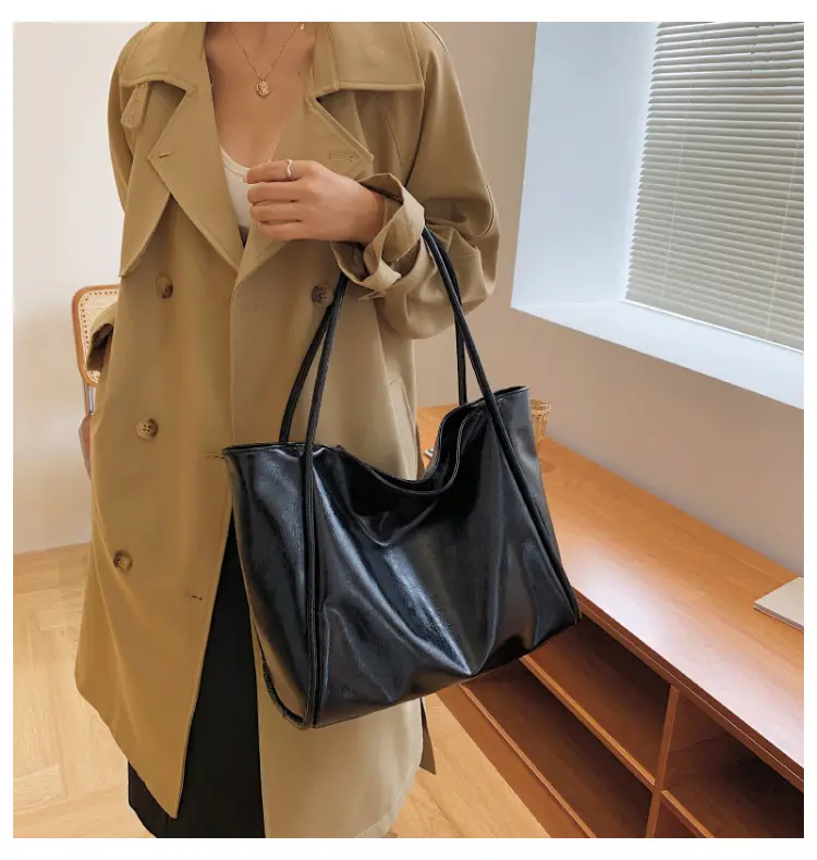 Women's Large Capacity White Tote Bag with Handles — feature 9
