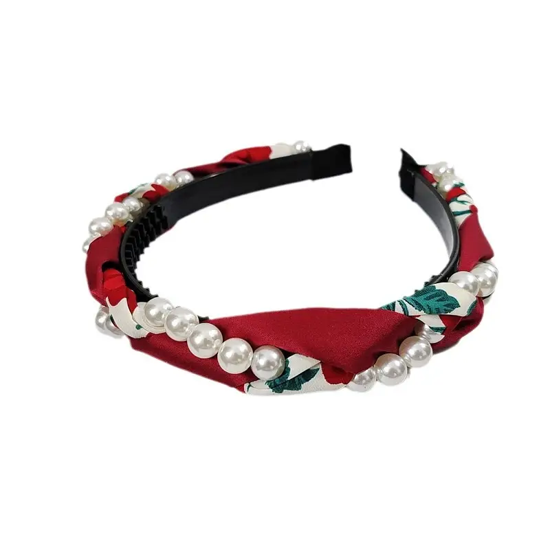 Women's Korean Pearl Twist Headband Set - Image 8