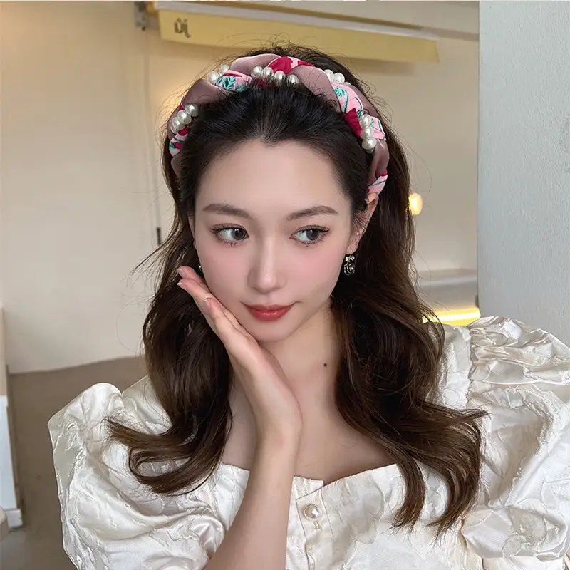 Women's Korean Pearl Twist Headband Set — feature 10