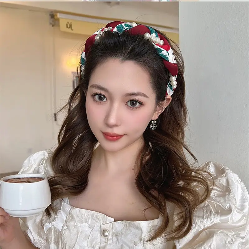 Women's Korean Pearl Twist Headband Set — feature 8
