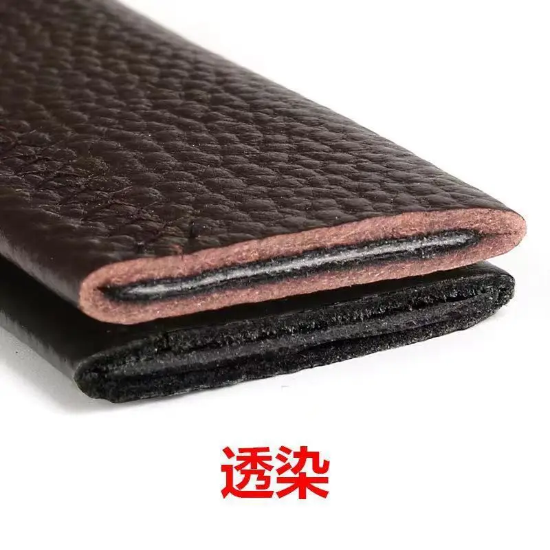 Men's Black Top Grain Leather Belt 3.5mm Buckle - Image 7