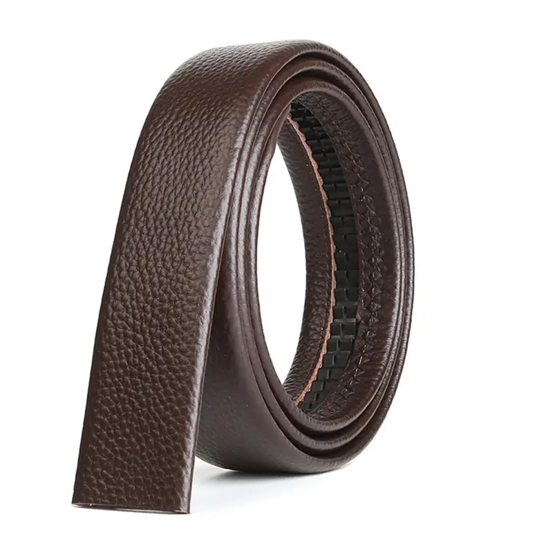 Men's Black Top Grain Leather Belt 3.5mm Buckle - Image 2