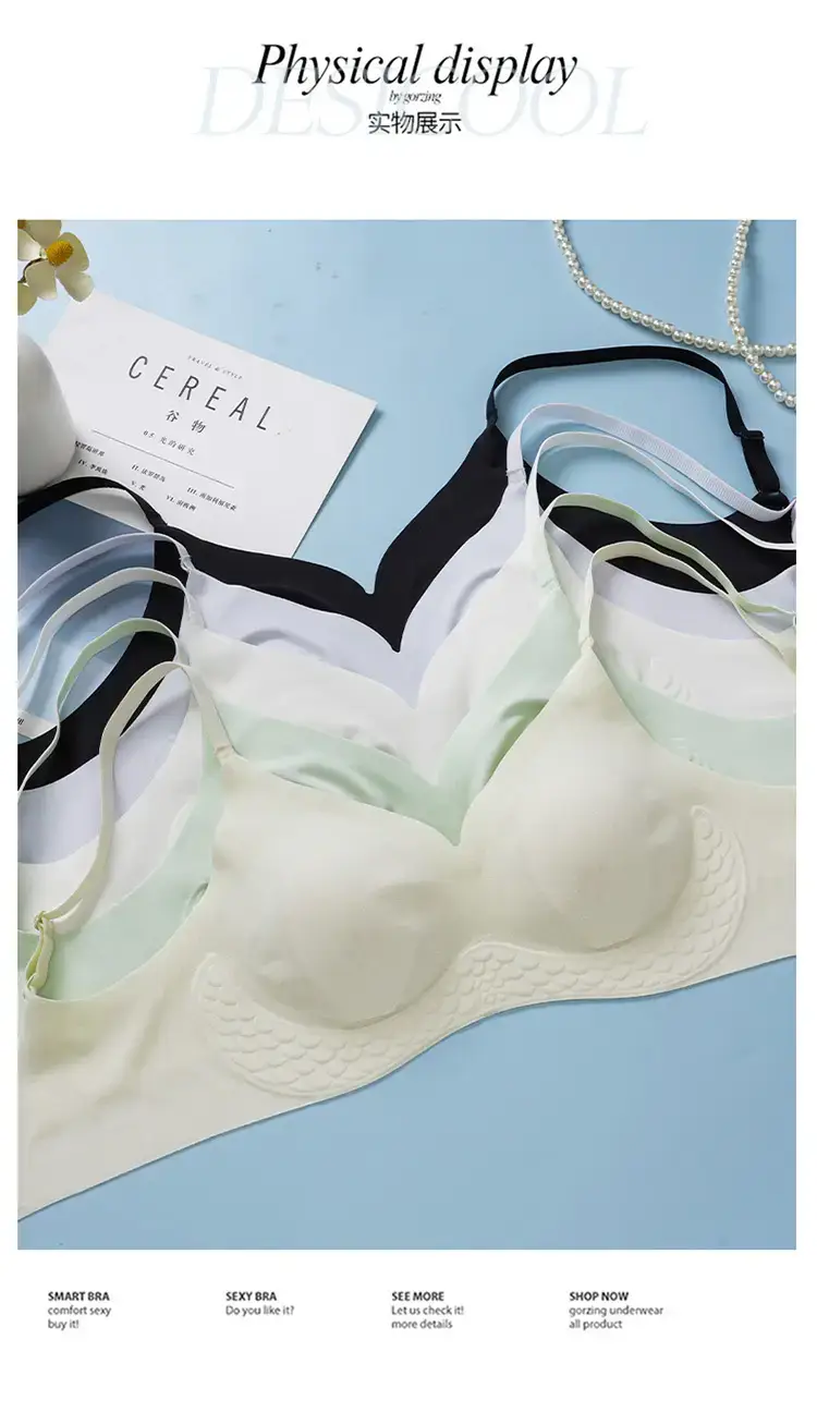 Women's Ultra-Thin Seamless Cool White Rabbit Ears Bra — feature 12
