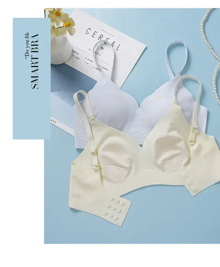 Women's Ultra-Thin Seamless Cool White Rabbit Ears Bra — feature 13
