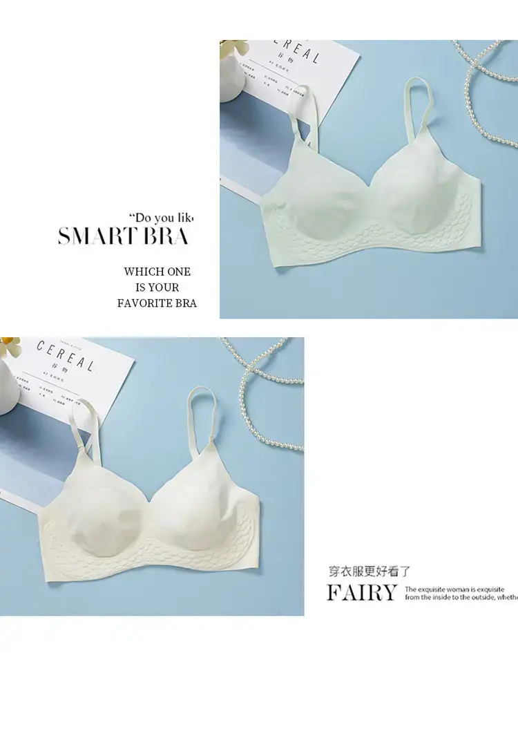 Women's Ultra-Thin Seamless Cool White Rabbit Ears Bra — feature 15