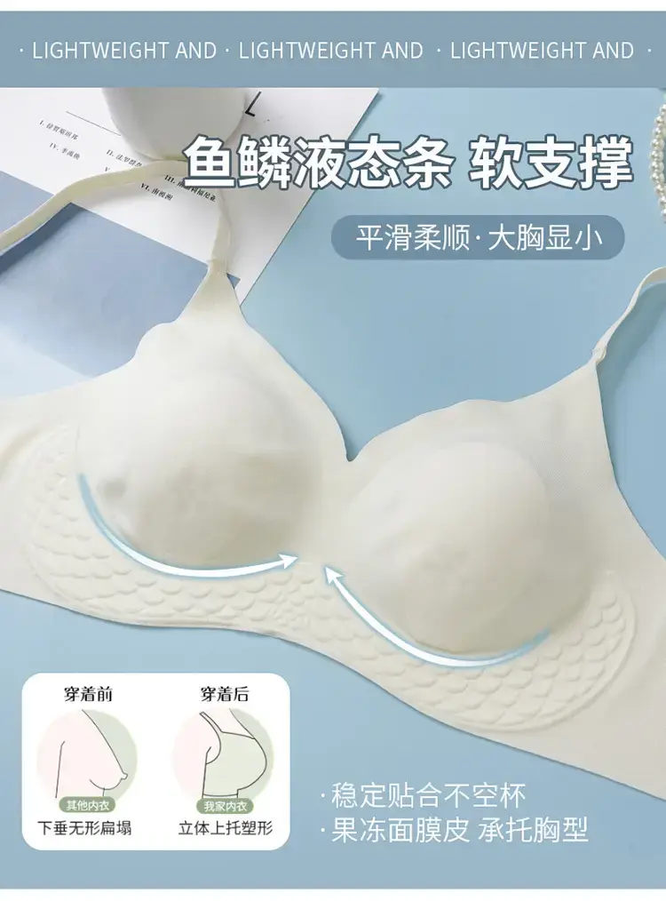 Women's Ultra-Thin Seamless Cool White Rabbit Ears Bra — feature 5