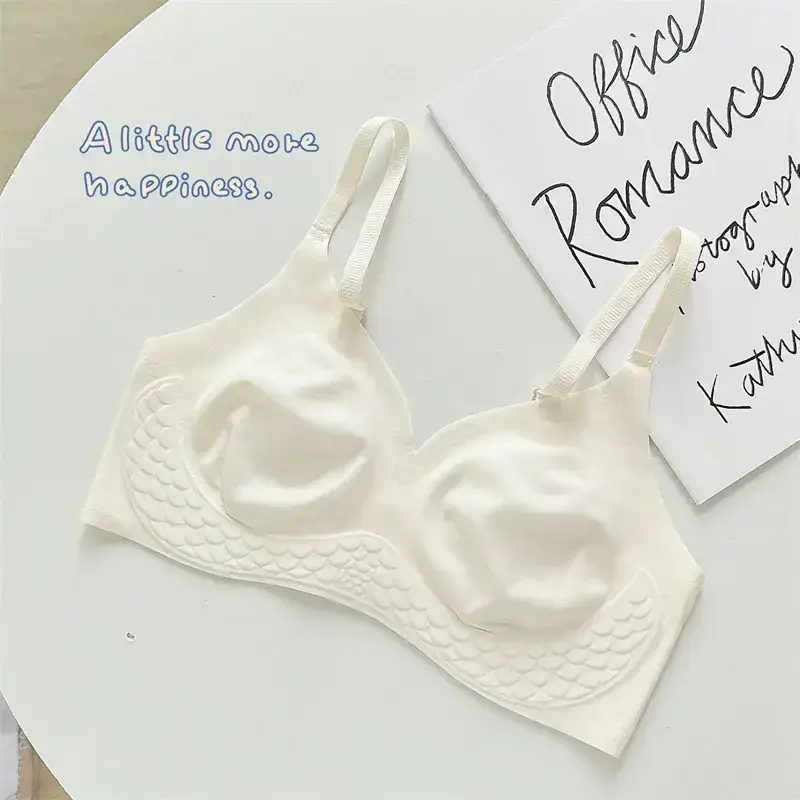 Women's Ultra-Thin Seamless Cool White Rabbit Ears Bra - Image 2