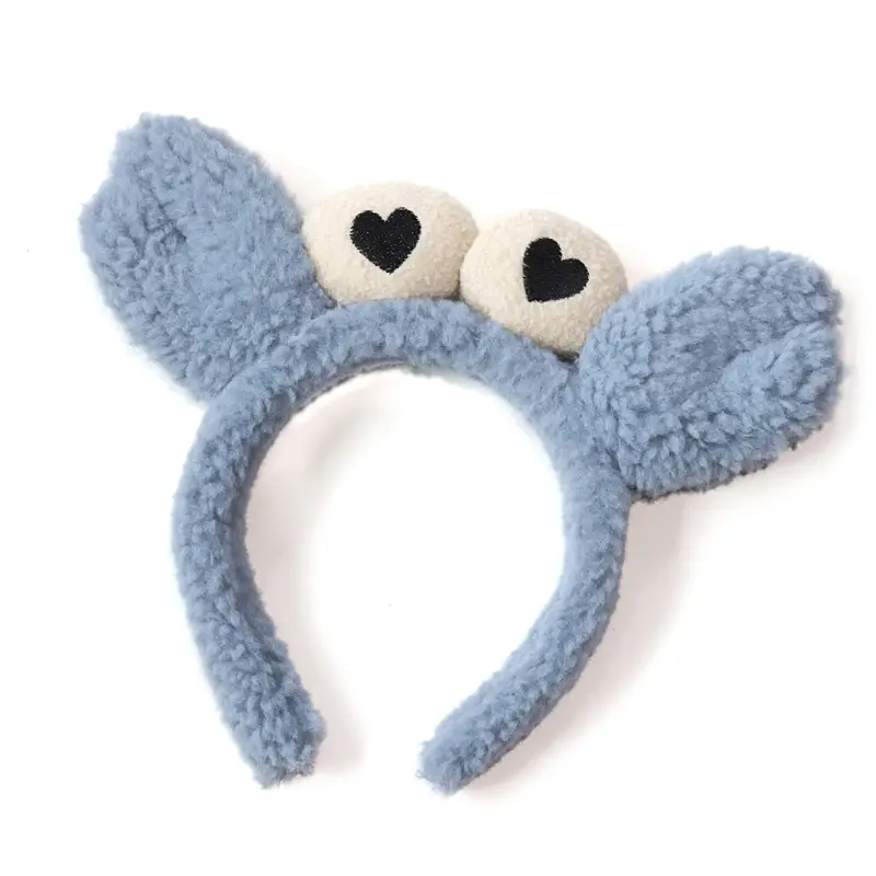 Plush Bear Ears Face Wash Headband Pink Winter 2022