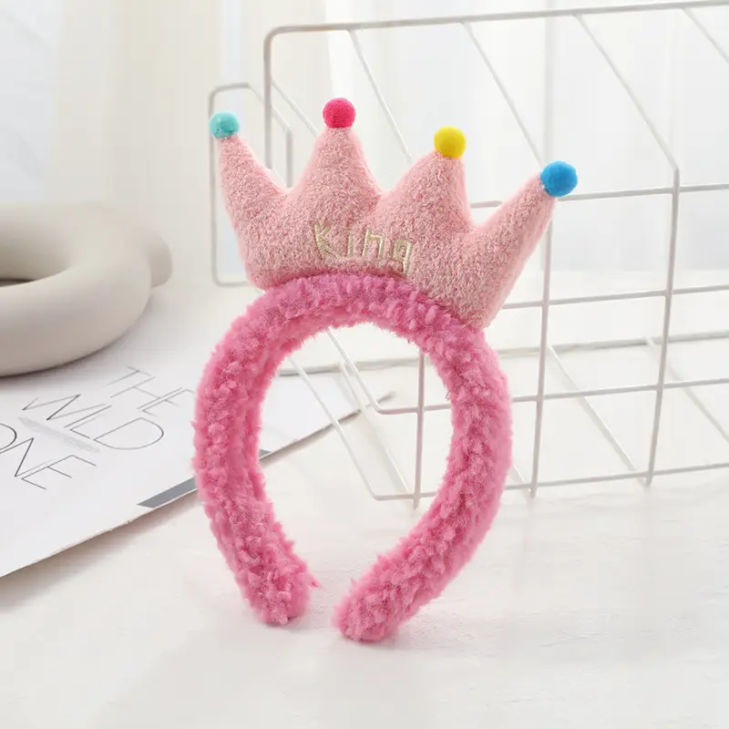 Plush Bear Ears Face Wash Headband Pink Winter 2022