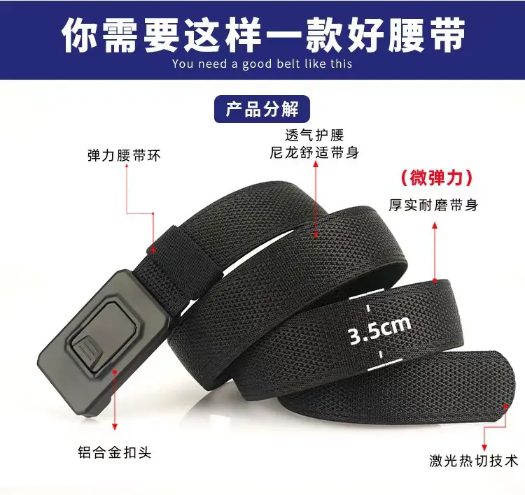 3.5" Aluminum Military Tactical Belt Green — feature 7