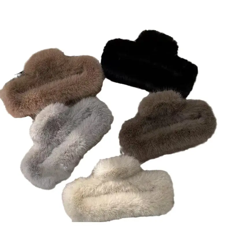 Plush Faux Fur Hairpin for Women Winter 2023 - Image 5