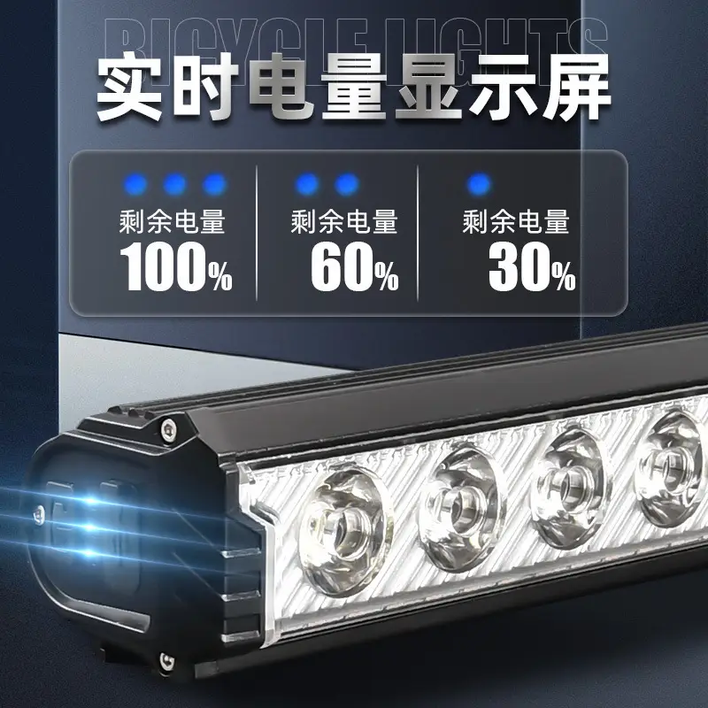 USB LED Bicycle Headlight 2500LM Aluminum Black