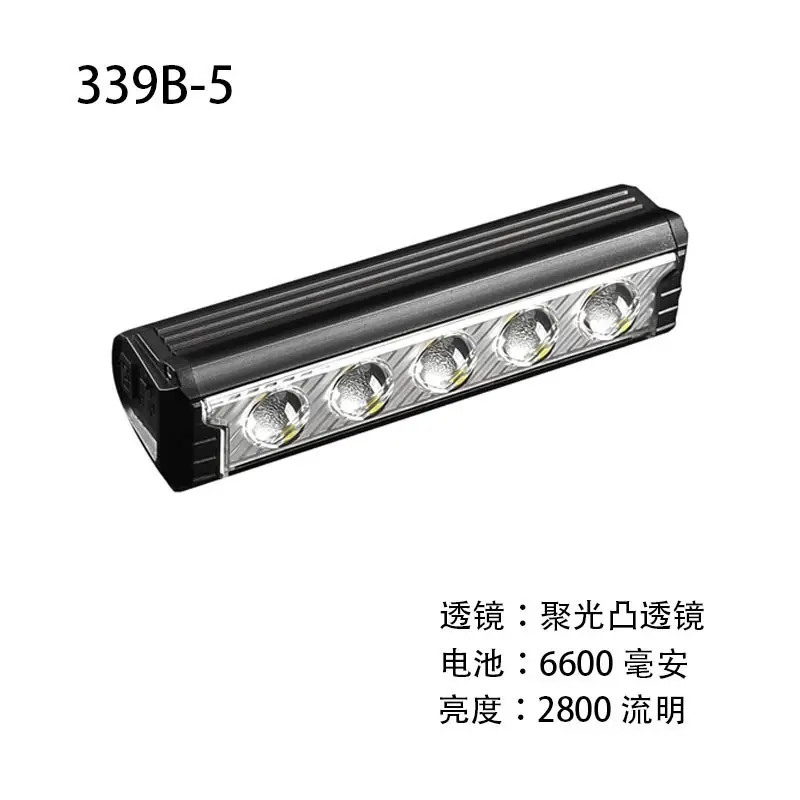 USB LED Bicycle Headlight 2500LM Aluminum Black