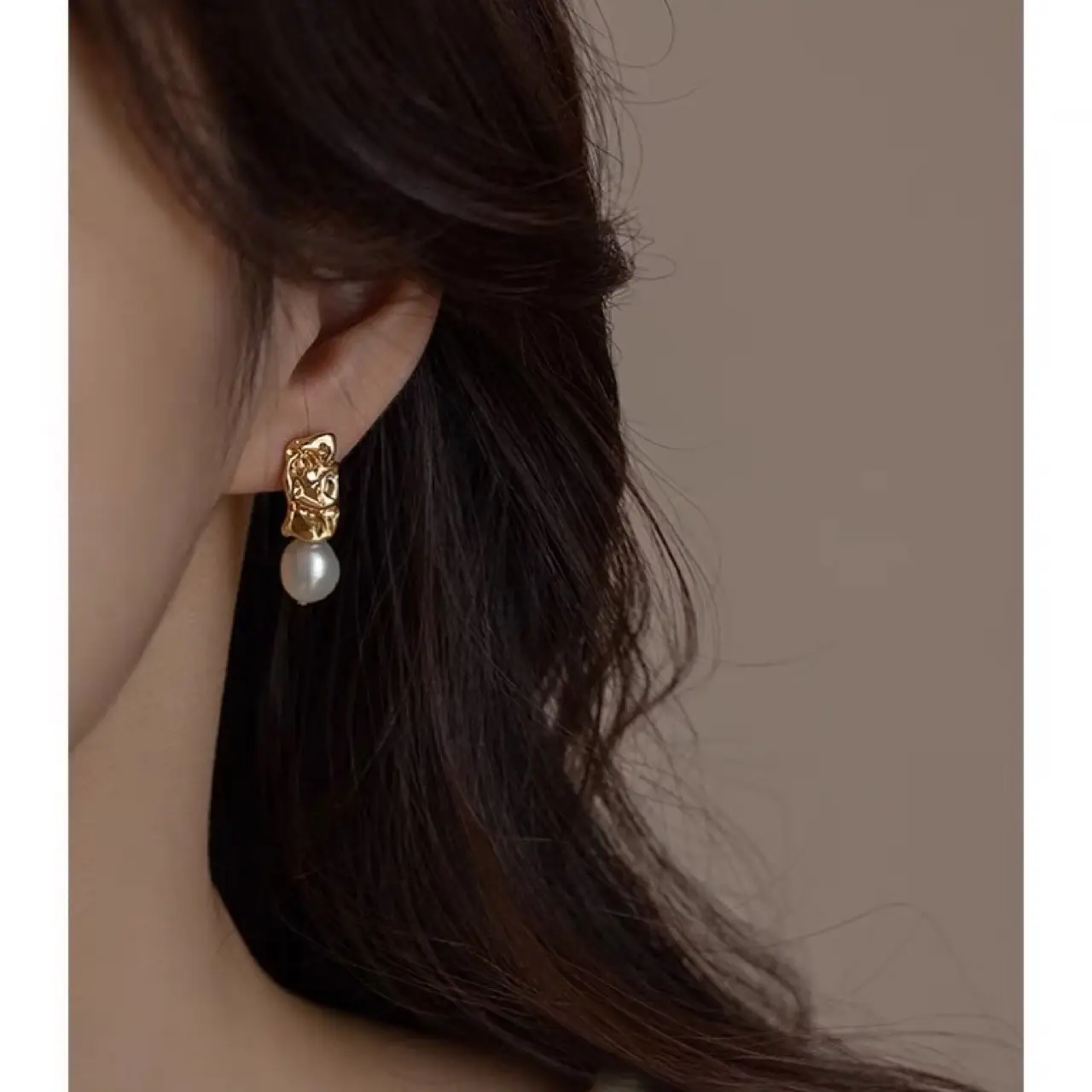 Lava Pearl Earrings for Women French Style - Image 5