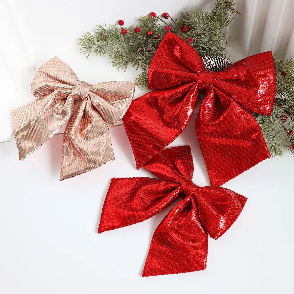 Glitter Sequin Bow Tie for Christmas Decor - Image 6