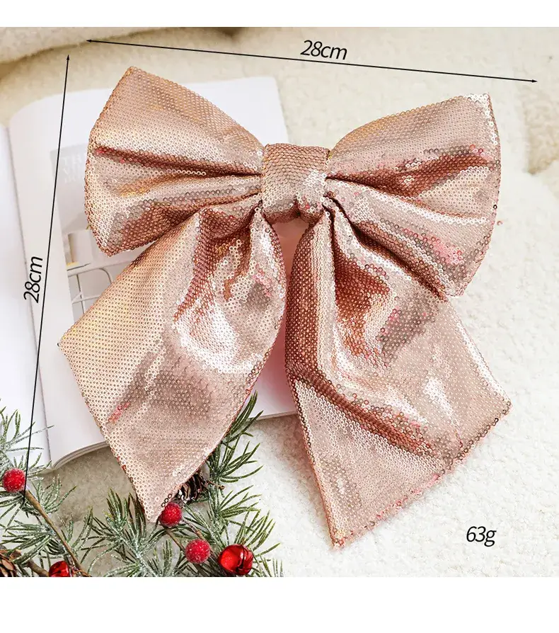 Glitter Sequin Bow Tie for Christmas Decor — feature 3