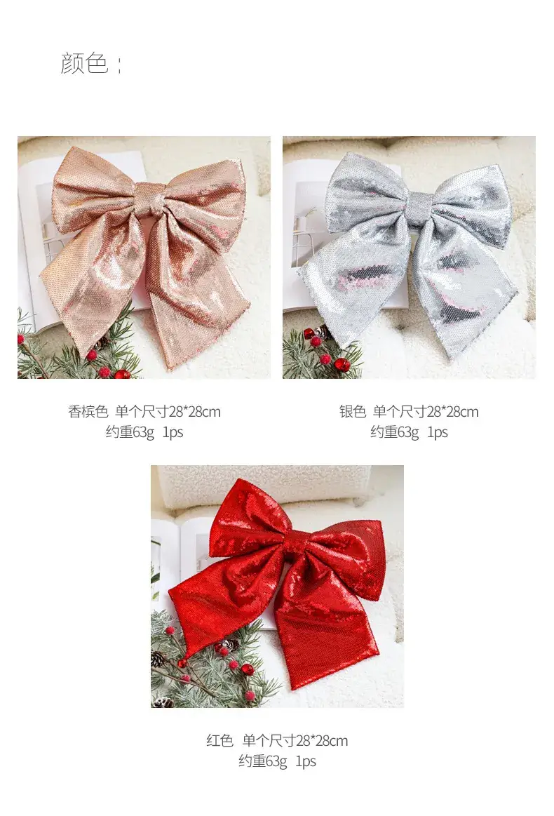 Glitter Sequin Bow Tie for Christmas Decor — feature 4