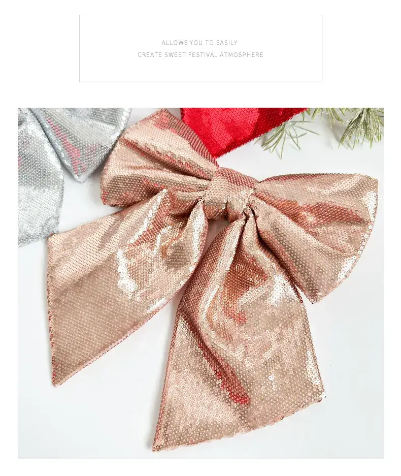 Glitter Sequin Bow Tie for Christmas Decor — feature 6
