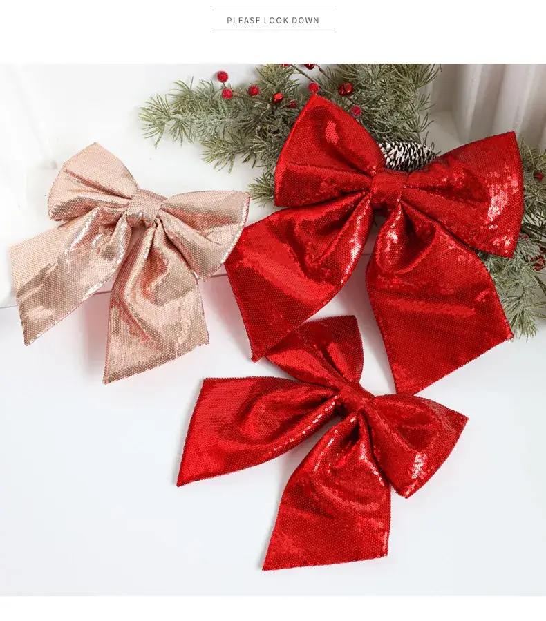 Glitter Sequin Bow Tie for Christmas Decor — feature 7
