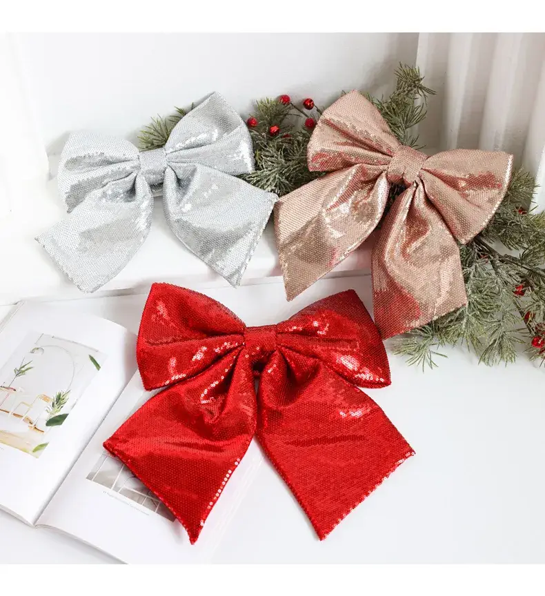 Glitter Sequin Bow Tie for Christmas Decor — feature 9
