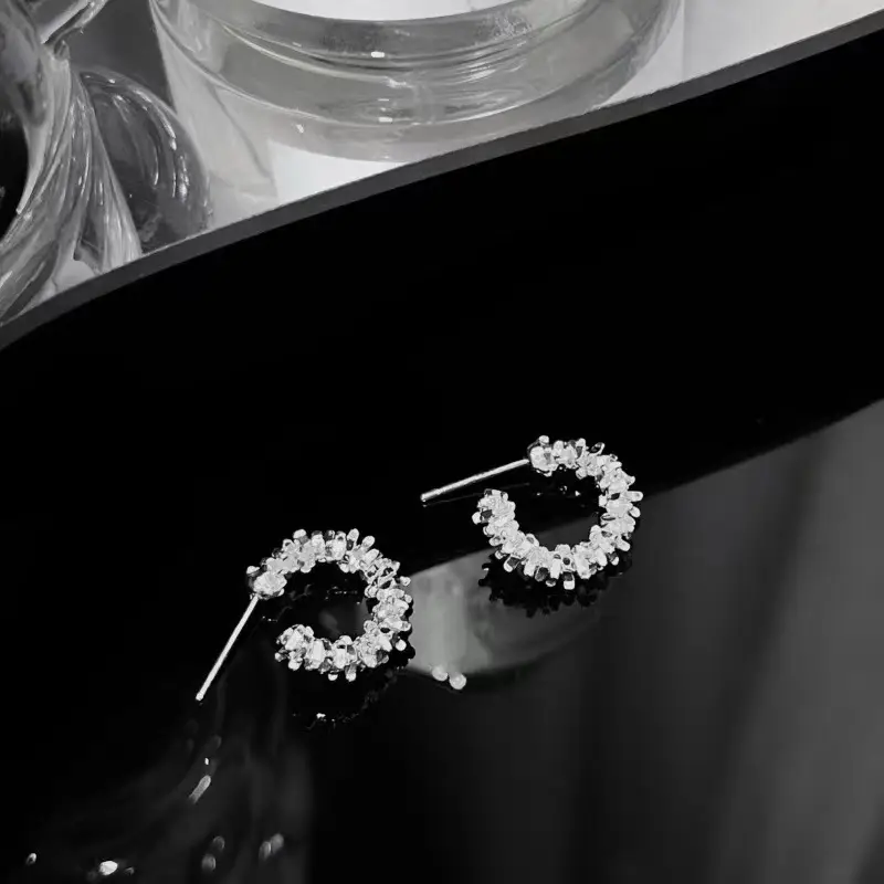 Broken Gold & Silver Earrings for Women 925 Anti-Silver