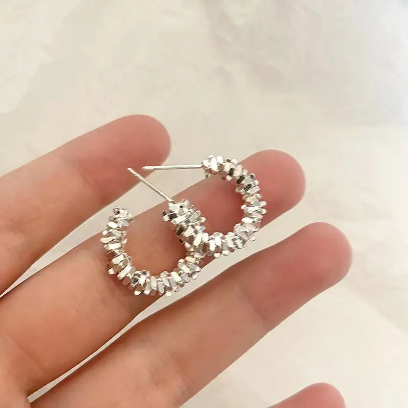 Broken Gold & Silver Earrings for Women 925 Anti-Silver