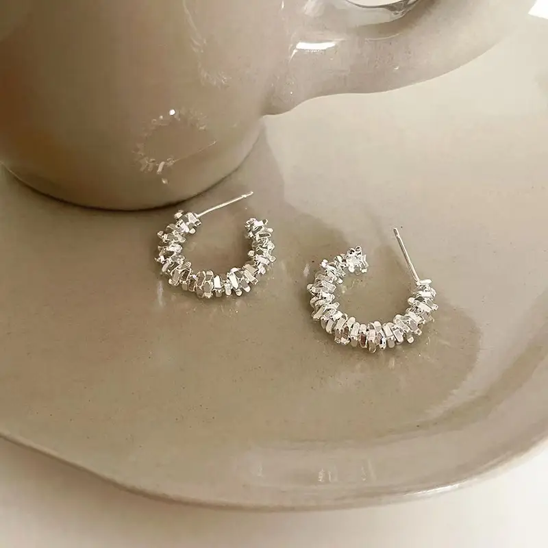 Broken Gold & Silver Earrings for Women 925 Anti-Silver — feature 10