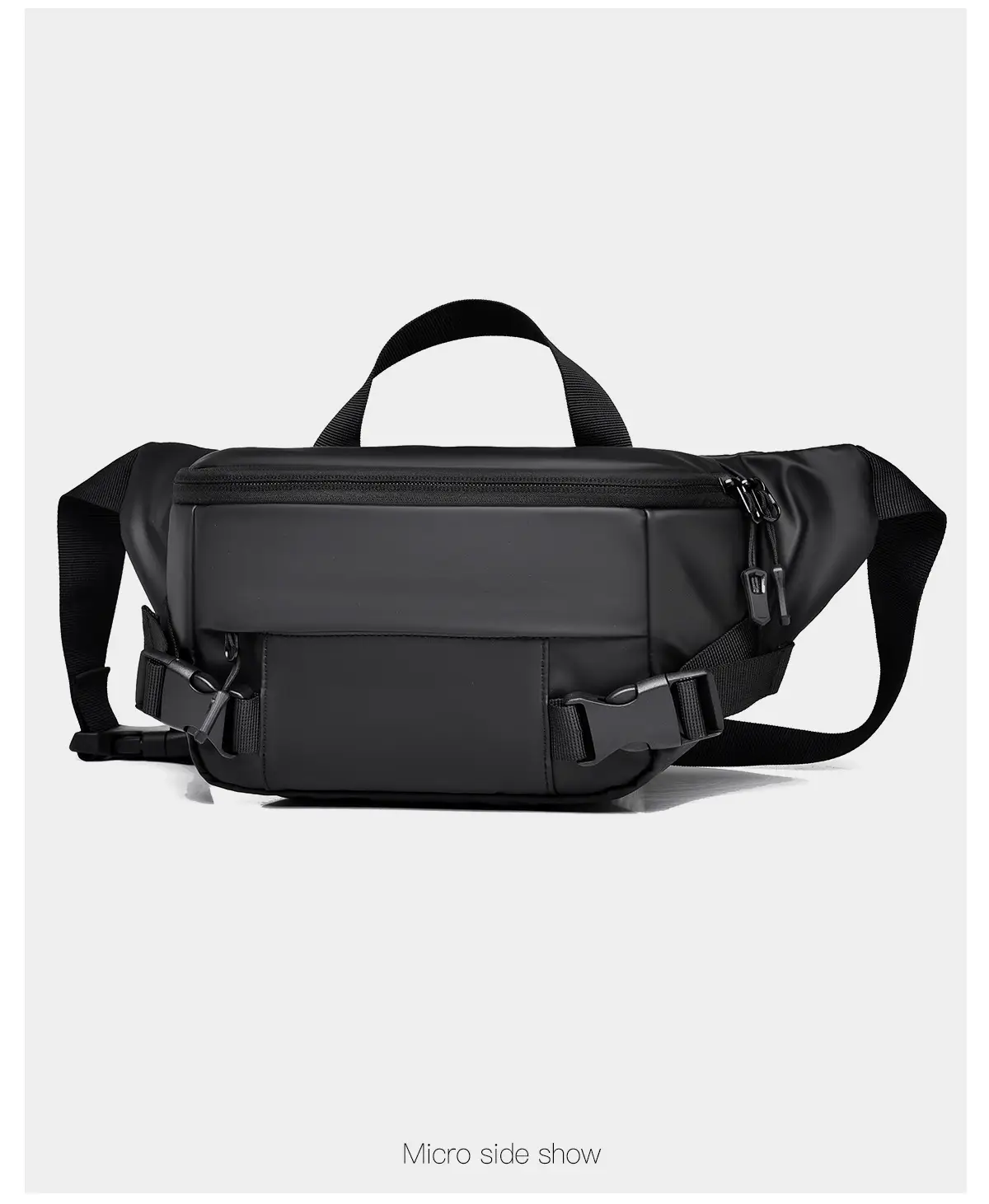 Men's Black Crossbody Sports Bag Lightweight Portable — feature 21