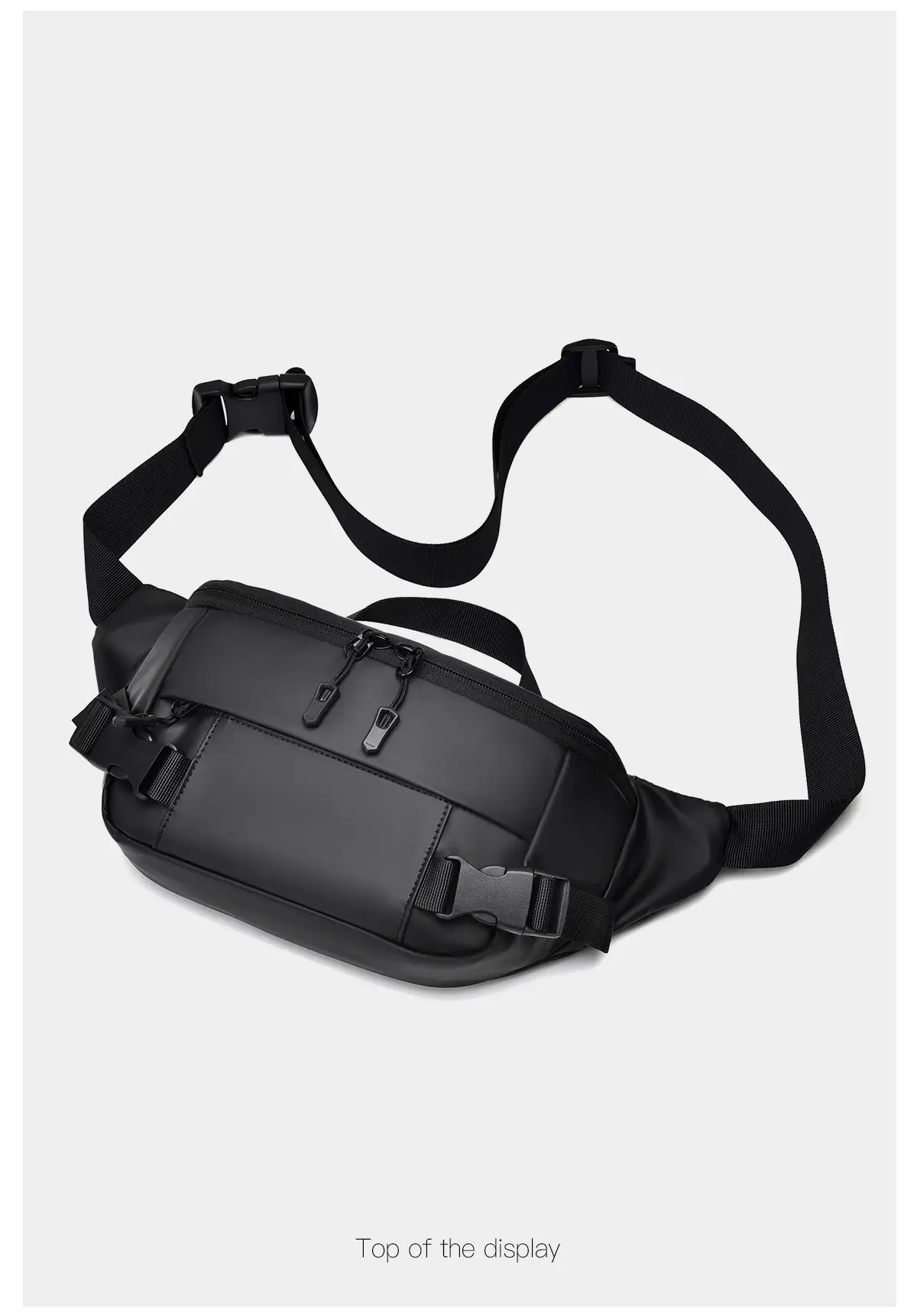 Men's Black Crossbody Sports Bag Lightweight Portable — feature 24