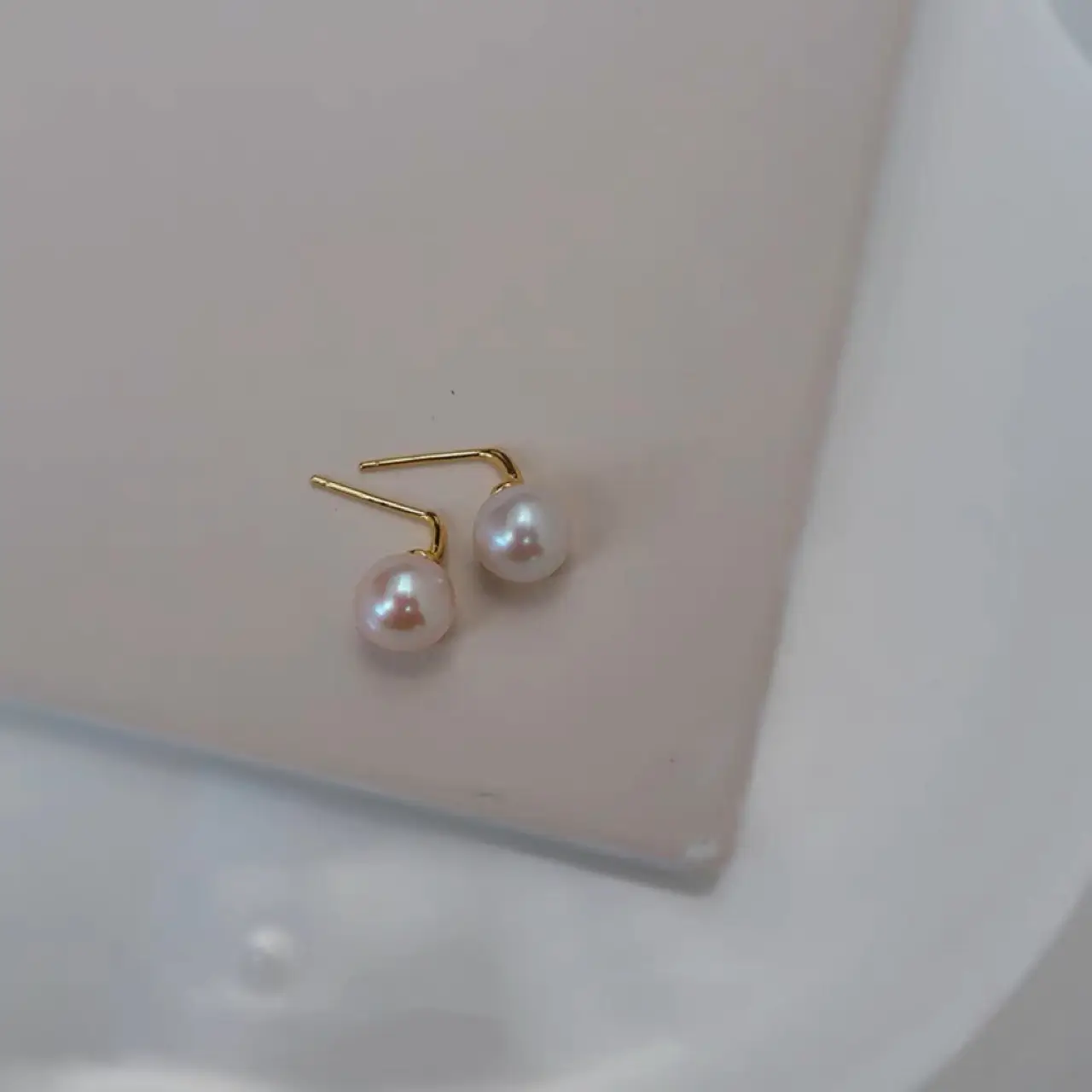 Retro Pearl Stud Earrings 925 Silver Gold Plated