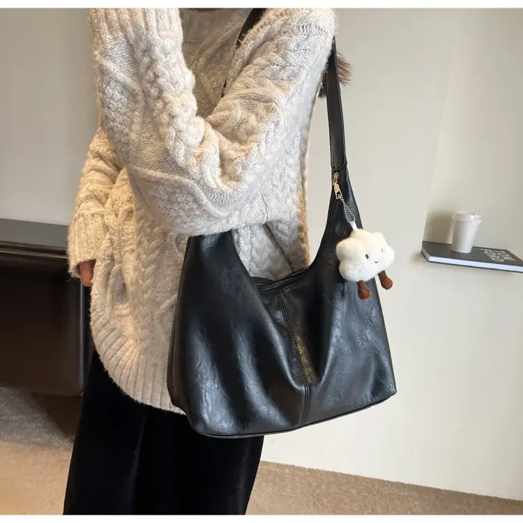 Brown One-Shoulder Bucket Bag for Women — feature 20