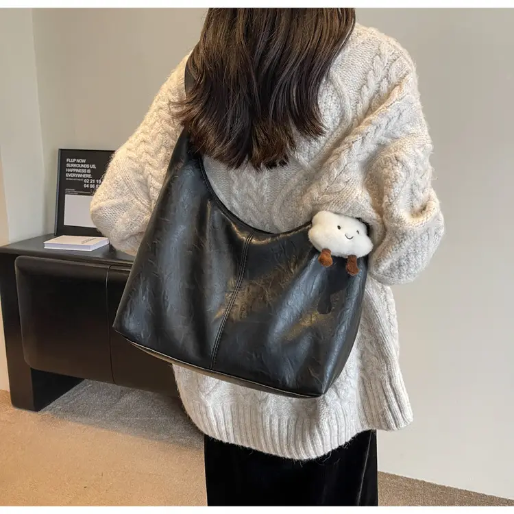 Brown One-Shoulder Bucket Bag for Women — feature 22