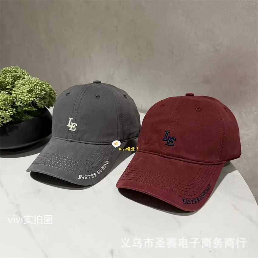 Women Baseball Cap Pink Grey Korean Style Casual Sunshade Cap - Image 10