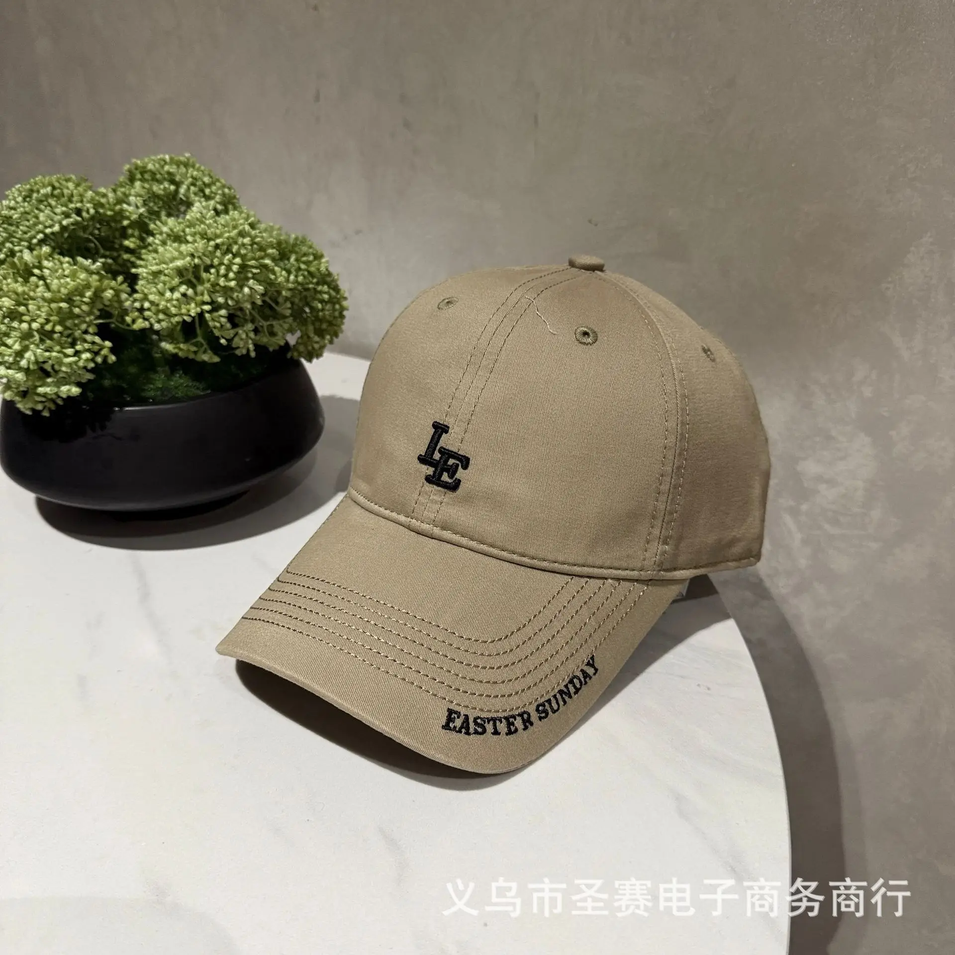 Women Baseball Cap Pink Grey Korean Style Casual Sunshade Cap - Image 4