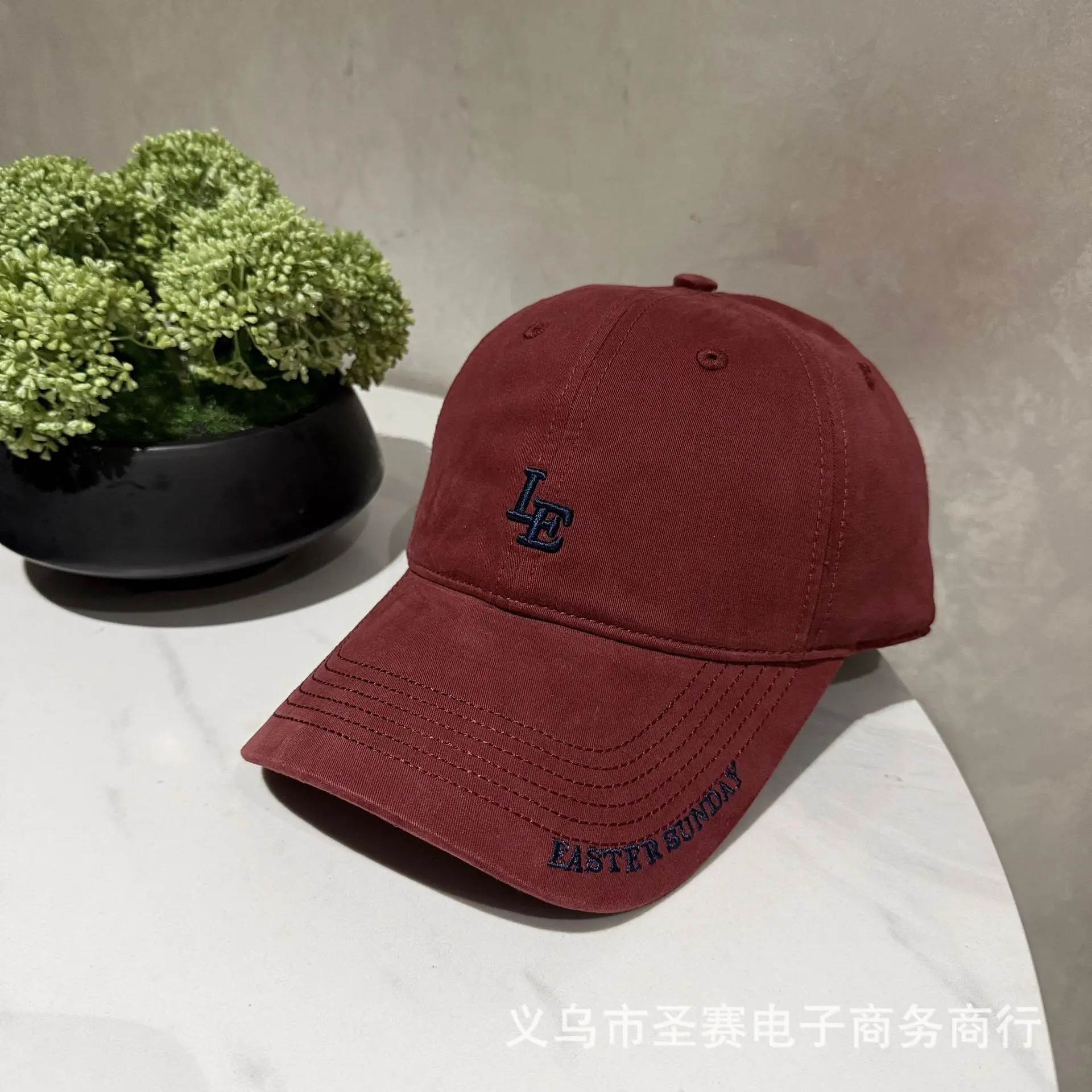 Women Baseball Cap Pink Grey Korean Style Casual Sunshade Cap - Image 6