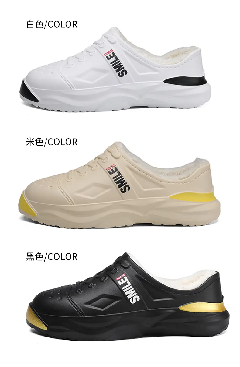 Waterproof cotton shoes men's cross-border new cotton slippers bag heel winter indoor home drooping feeling fleece-lined warm slippers — feature 4