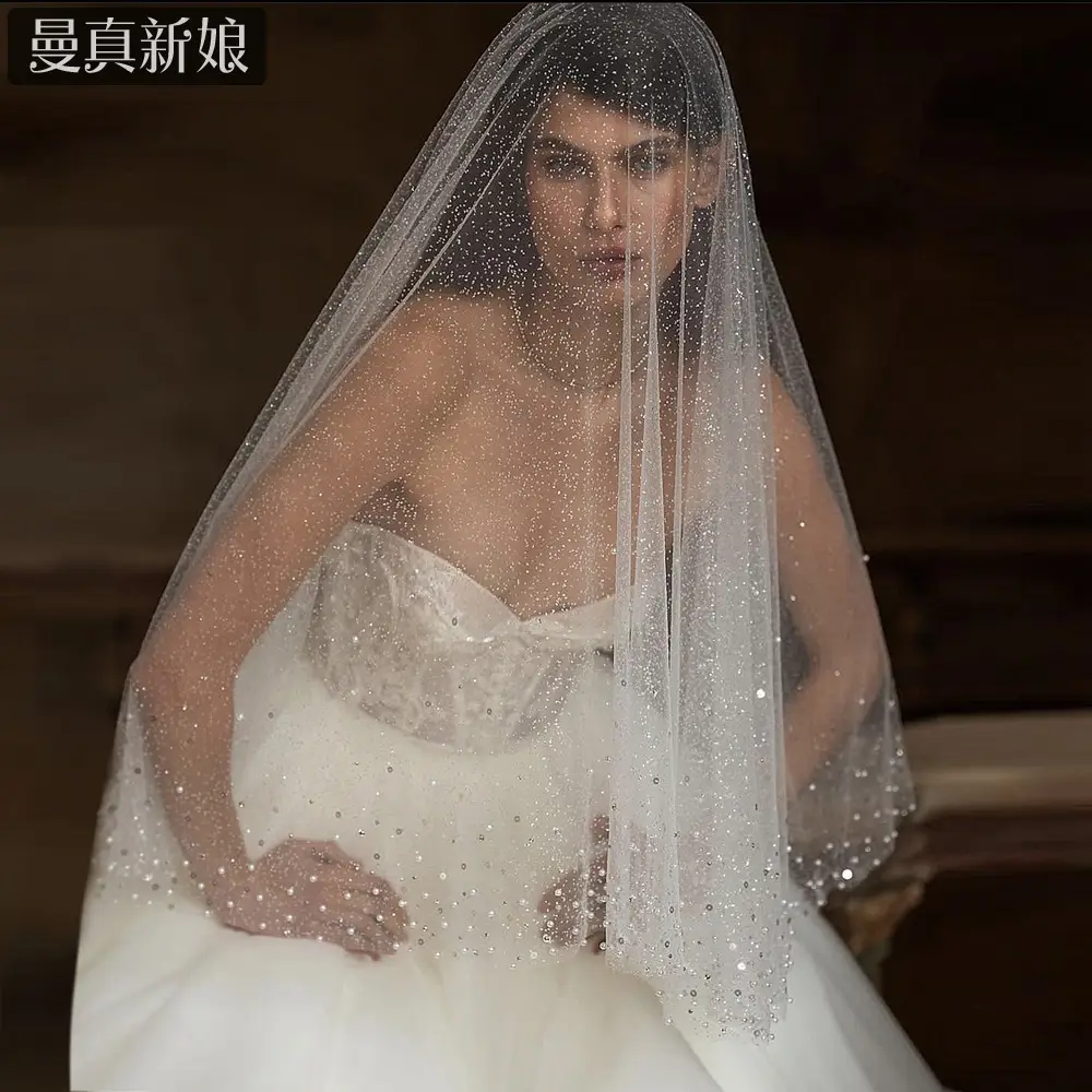 Shiny Starry Sky Mesh Veil for Wedding Photo Props — feature 3