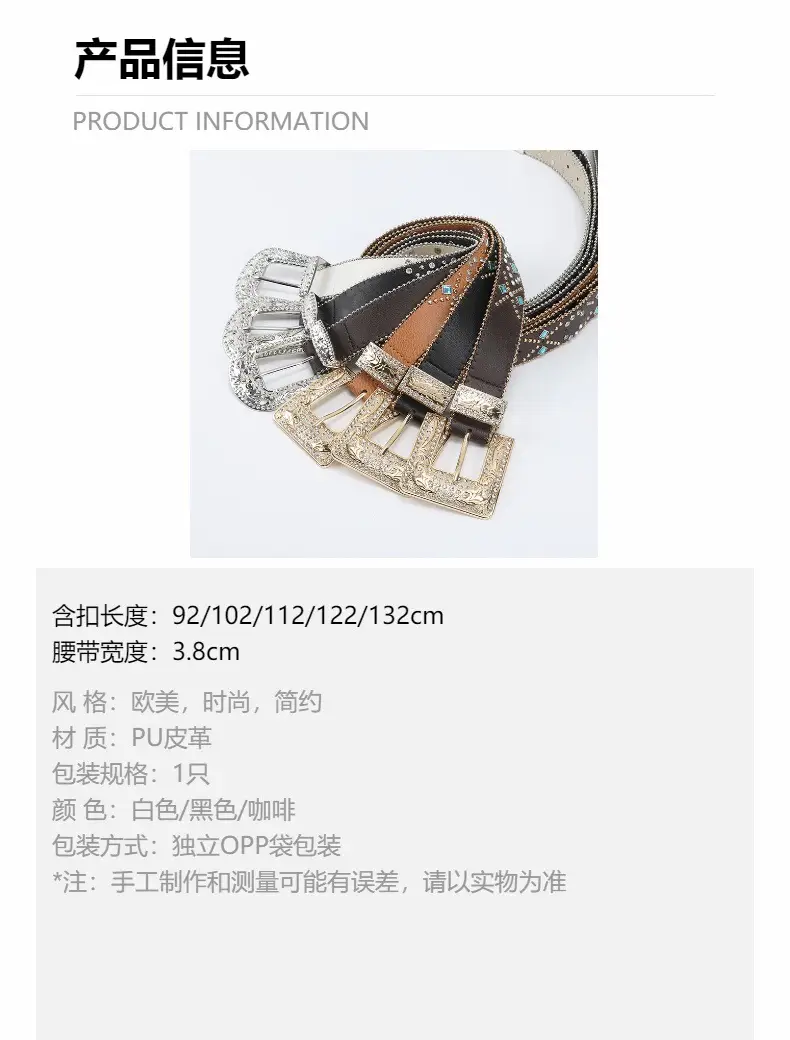 New European Rhinestone Cross Belt for Women — feature 5