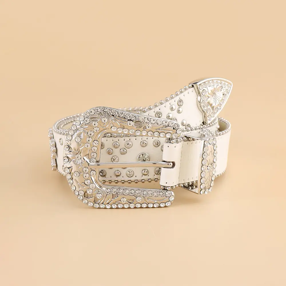 New European Rhinestone Cross Belt for Women