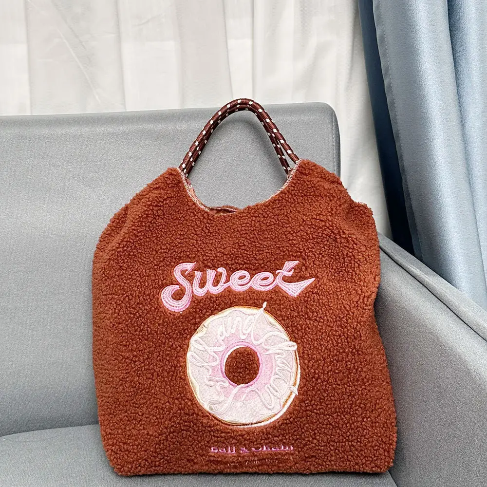 2024 Winter Japanese Embroidery Plush Shoulder Bag - Image 12